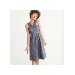 - Abercrombie and Fitch | eyelit blue midi dress